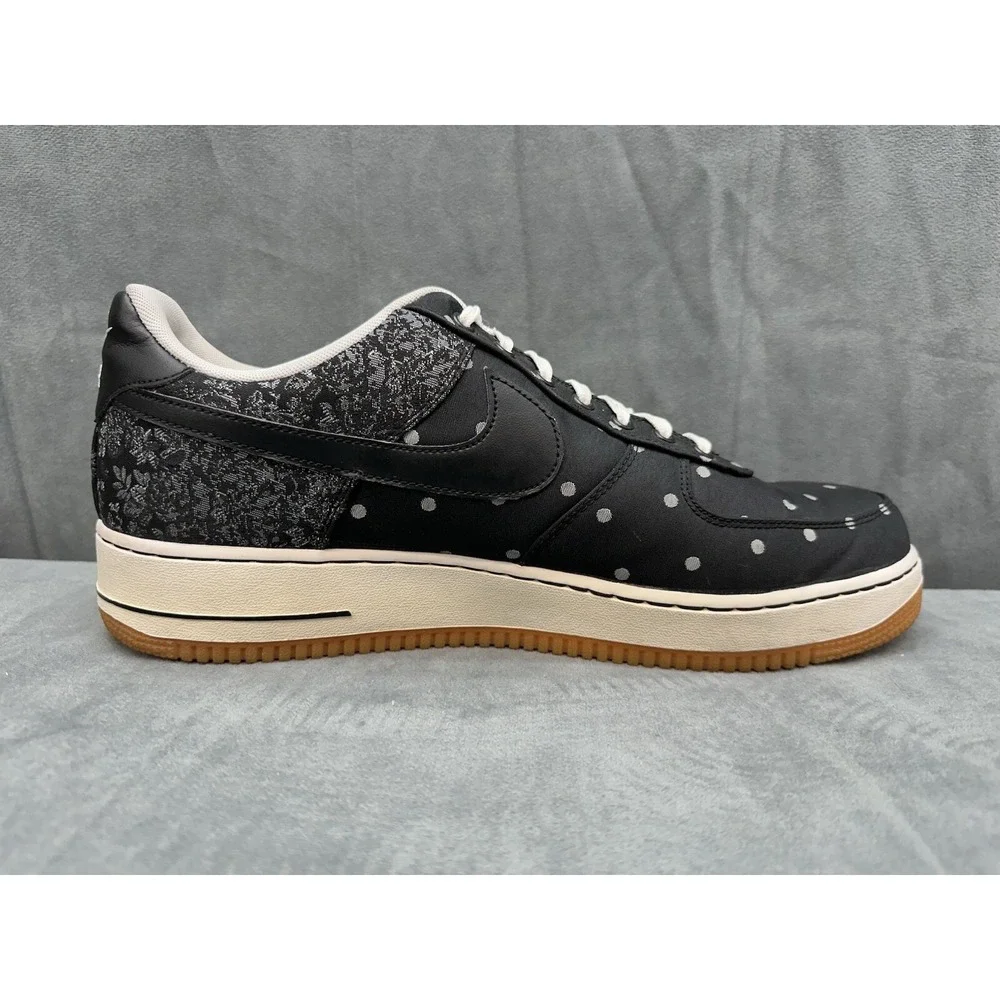 Nike Air Force 1 Low 07 LV8 Mens 13 Black Metallic Silver 718152-001 Shoes
